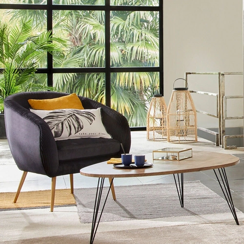 Solární křeslo z šedého manšestru