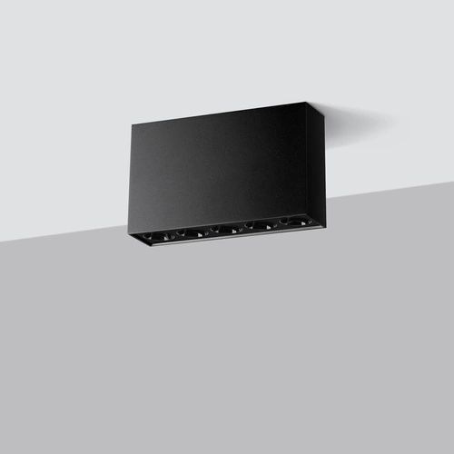 Stropní LED svítidlo SOLE černé minimalistické hliníkové do obýváku a kuchyně SOLLUX