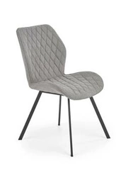 Čalouněná židle Vermont šedá do jídelny a obýváku moderní na černých nohách