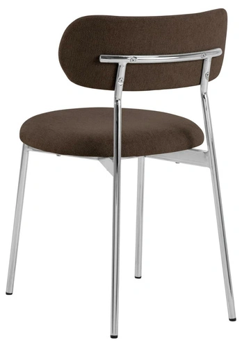Jídelní čalouněná židle Lyric Actona hnědá chromovaná