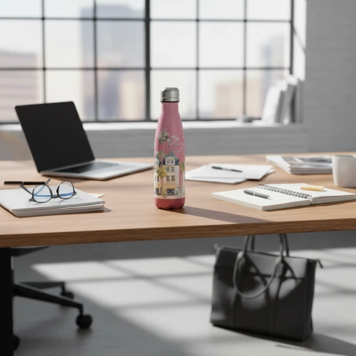 Iso Floral růžová termoláhev     