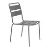 Kovová židle Barco šedá moderní do kuchyně a zahrady Intesi snadné čištění