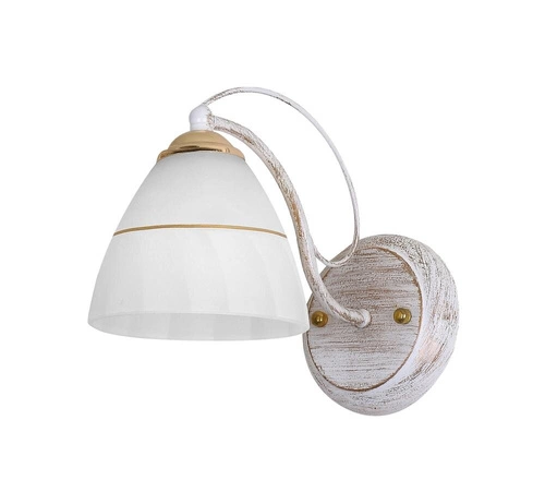 Nástěnná lampa Fanetta 1x60W E27 bílá zlatá