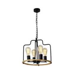 Závěsné svítidlo Datus černé loftové 4 světla do obýváku a nad stůl CANDELLUX