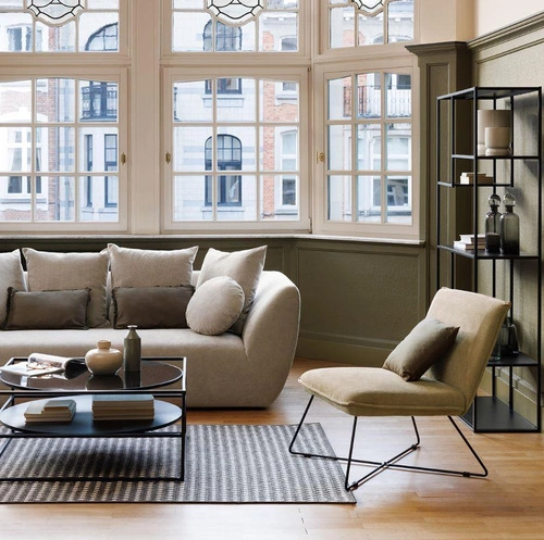 Kovová černá knihovna Gota 180 cm moderní industriální do obýváku Atmosphera