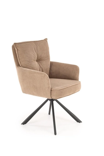 Otočná židle Aldora cappuccino z manšestrové látky do kanceláře a obýváku moderní