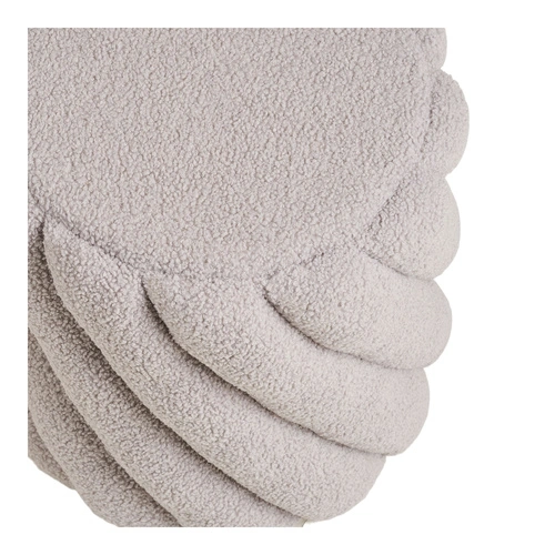 Puf Sana boucle šedý kulatý do obýváku a předsíně moderní