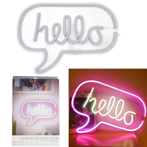 Neonová LED lampa HELLO