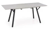 Rozkládací jídelní stůl Gorbal moderní šedý s černými nohami 140–180 cm
