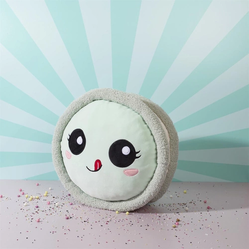 Plyšový polštář Macaroni zelený