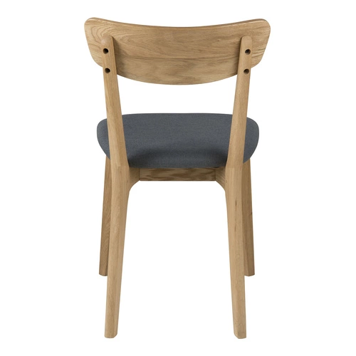 Solen Oak Grey – šedá čalouněná dubová židle ve skandinávském stylu