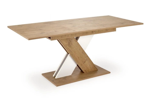 Rozkládací jídelní stůl Terol moderní dub lancelot bílá deska 130–175x85 cm Intesi