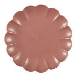Růžový dezertní talíř Iris 20,5 cm kulatý nerozbitný do myčky Intesi