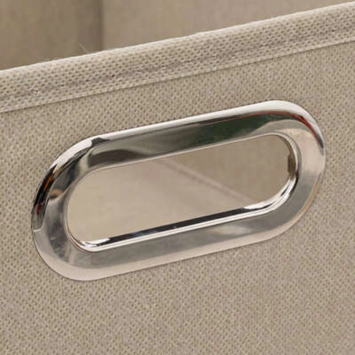 Box / Krabice do regálu 31x15cm hladký béžový tmavý