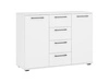 Moderní bílá komoda Harald se šuplíky na nohách 116 cm do obýváku