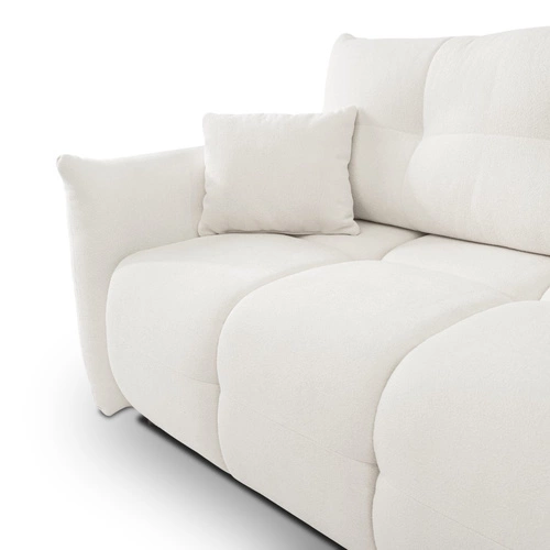 Rohová rozkládací pohovka Bode pravá bílá moderní do obýváku s úložným prostorem Intesi