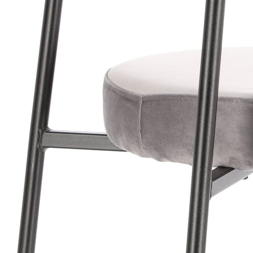 Čalouněná židle Camile Velvet šedá sametová do jídelny a obývacího pokoje glamour Intesi