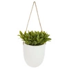 Atmosphera umělá závěsná rostlina moderní sukulent do obýváku ve světlém květináči 20 cm