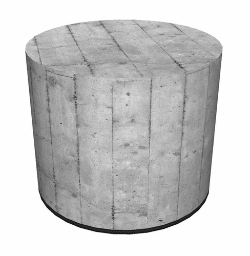 Okrúhlý puf Concrete Intesi moderní barevný do obýváku a ložnice s odnímatelným potahem