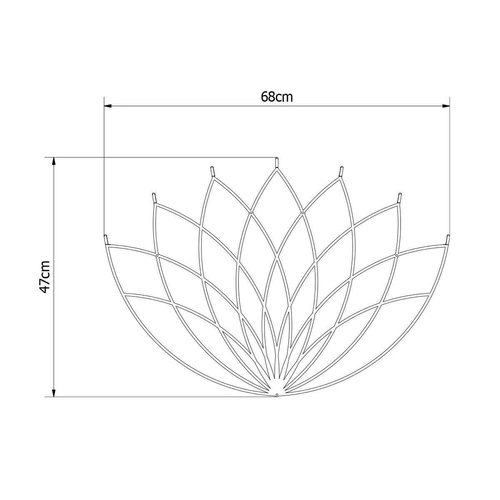 Lotos POLYHEDRA moderní nástěnný věšák do předsíně zlatý kovový dekorativní