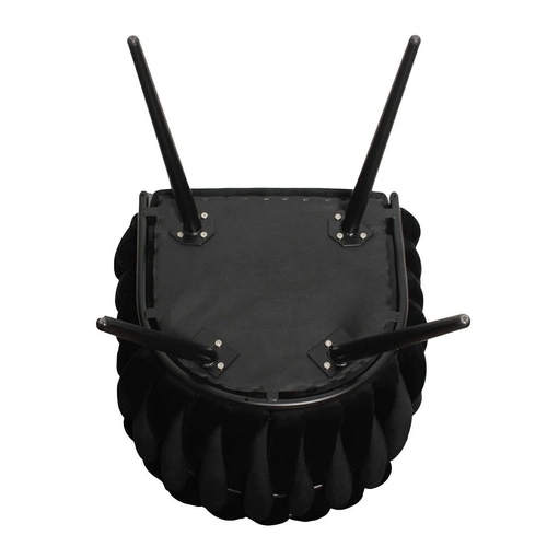 Jídelní židle Tessa Intesi čalouněná samet černá glamour s područkami zlaté nohy