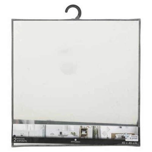 Sada 2 samolepicích čtvercových zrcadel 40x40 cm