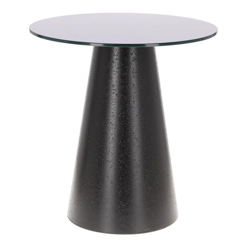 Konferenční stolek Soleilo kulatý 60 cm černý moderní do obýváku minimalistický Intesi