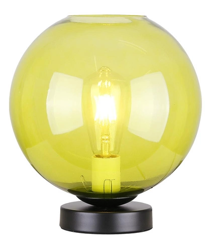 Moderní zelená skleněná noční lampička GLOBE do ložnice a obýváku 28 cm CANDELLUX