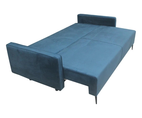 Rozkládací pohovka s úložným prostorem Diana, 3místná, skandinávský styl, béžová, do obýváku, s funkcí spaní