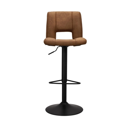 Barová židle s opěrkou Sylvia hnědá, výškově nastavitelná, otočná, moderní do kuchyně a jídelny Actona