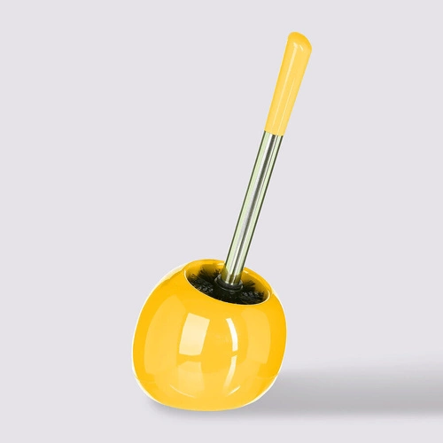Keramický WC kartáč Colors žlutý moderní s nádobou do koupelny 5five