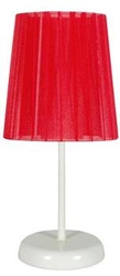 Noční lampička Rifasa moderní červená s kovovým stínidlem do ložnice nebo dětského pokoje