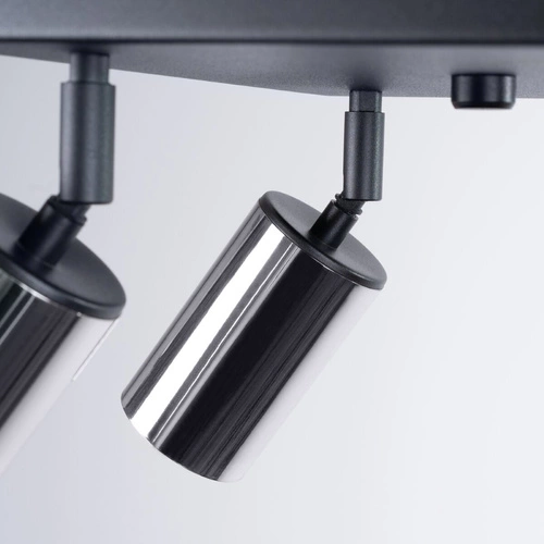 Stropní svítidlo WINX 4 černé/chrom moderní kovové do obýváku a ložnice nastavitelné