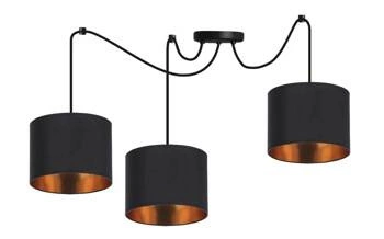 Candida závěsná lampa černá 3x40W E27 stínidlo černé
