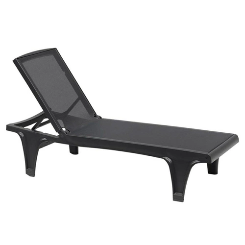 Zahradní lehátko Tahiti SCAB Design moderní technopolymer černé s nastavitelným opěradlem