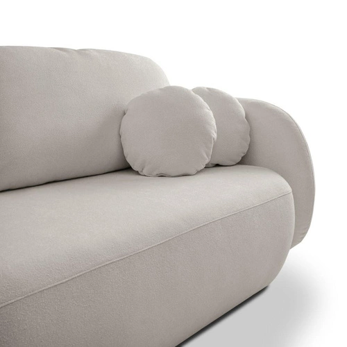 Rozkládací pohovka Salby pro 3 osoby s úložným prostorem a funkcí spaní šedá do obýváku