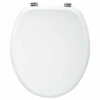 WC sedátko Lima bílá dřevěná se zinkovými panty klasické odnímatelné