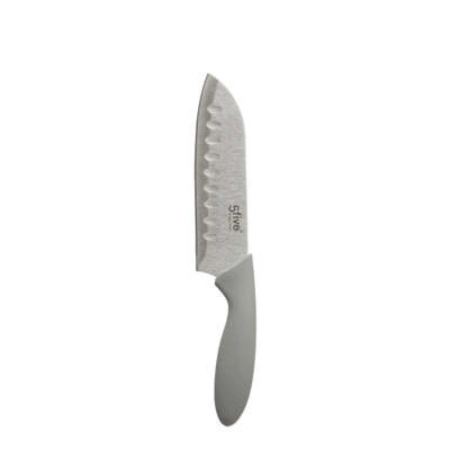 Sada 3 kuchyňských nožů Santoku 5five simply smart nerezová ocel šedá moderní
