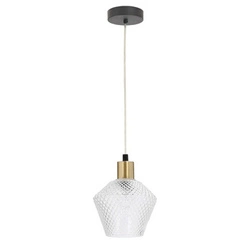 Závěsná lampa Sk.eniko černá 1x40W E14 čiré stínítko