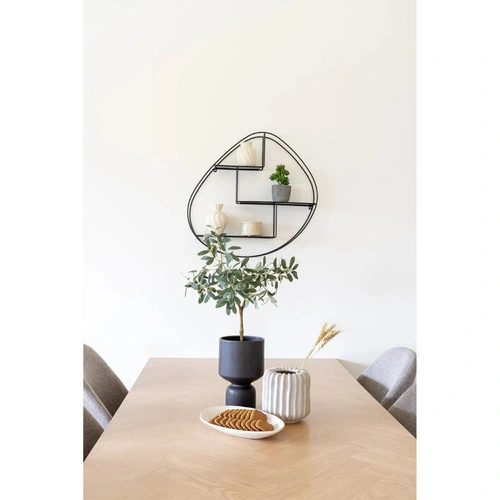 Keramický květináč Kielich černý kulatý moderní do obývacího pokoje House Nordic