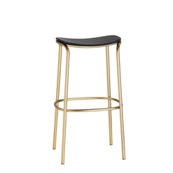 Barová stolička bez opěradla TRICK wood 65 cm černo-zlatá moderní do kuchyně a jídelny SCAB Design