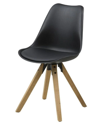 Jídelní židle Dima Actona moderní černá plastová a dřevěná snadné čištění