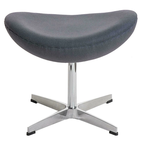 Otočný čalouněný taburet Jajo šedý kašmír Premium do moderního obýváku D2.DESIGN