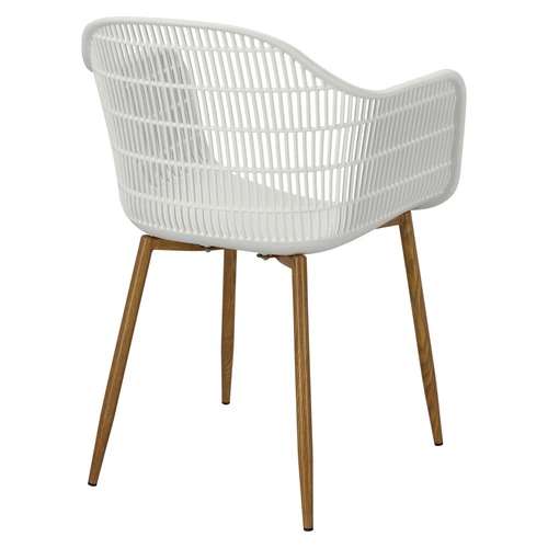 Sada 4 jídelních židlí Becker bílá/přírodní