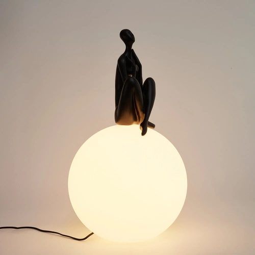 Stolní lampa WOMAN-3 černá moderní do obýváku a ložnice Step into Design 35 cm