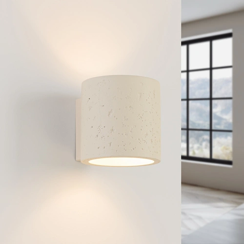 Nástěnné svítidlo ORBIS moderní béžový beton do obýváku a ložnice 12 cm