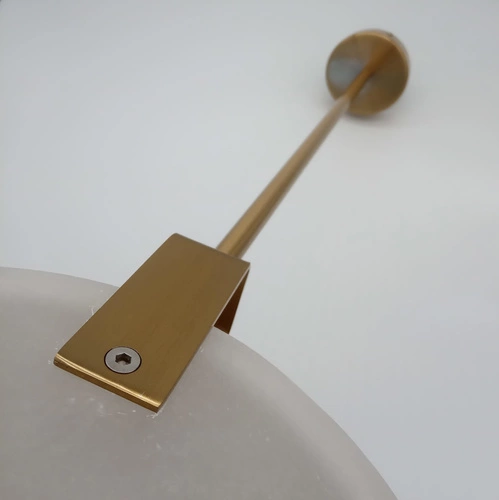 Závěsné svítidlo MARBLE 30 cm LED z mramoru a mosazi nad jídelní stůl moderní do obýváku