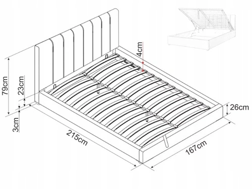 Čalouněná postel Lexington 160x200 šedý samet s úložným prostorem do ložnice