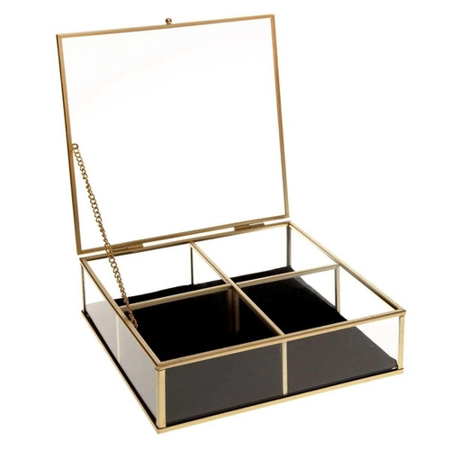 Skleněný organizér na šperky Victoria 20x20 cm glamour do ložnice Atmosphera