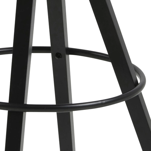 Barová židle Dima Brandy s opěrkou do kuchyně a k ostrůvku, čalouněná ekokůží na dřevěných nohou